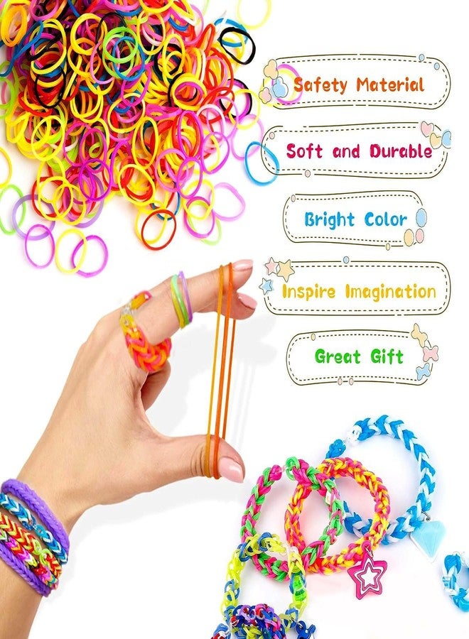 LOVNBHELP 8000+ Loom Rubber Bands Unique Bright Colors DIY Craft Gift Loom Bracelet Refill Kit for Boy and Girl/White - Image 2